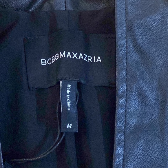 NWT BCBGMaxAzria Women’s Black Leather Jacket Size M - Picture 6 of 10